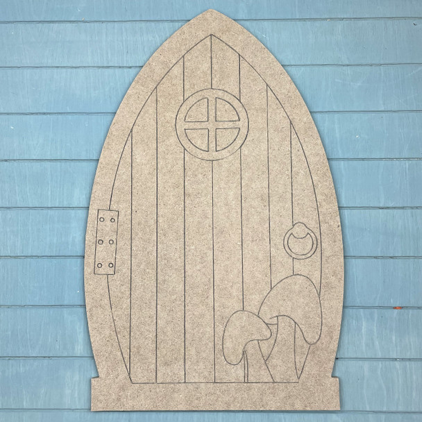 Fairy Door D, Paint by Line, Unfinished MDF Craft Shape