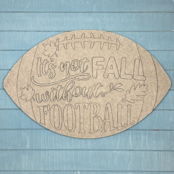 Fall Football, Unfinished Wooden Cutout