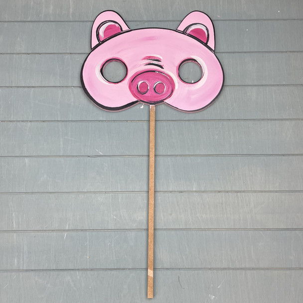Photo Booth Prop, Pig Mask, Unfinished Craft Product