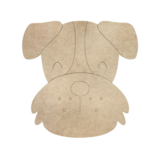 Scotty Dog Head Shape, Schnauzer Dog Head, Unfinished Craft Shape