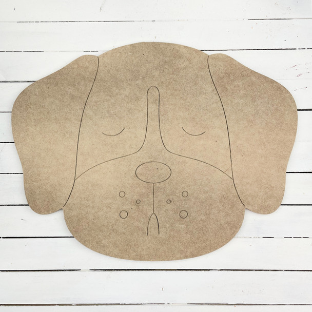 Puppy Dog with Drooping Ears, Unfinished Craft Shape