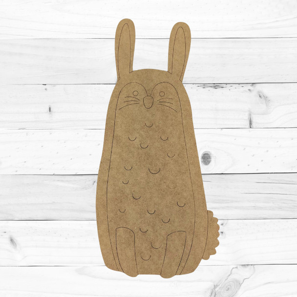 Bunny, Woodland Wobble Creature, Unfinished Craft Shape