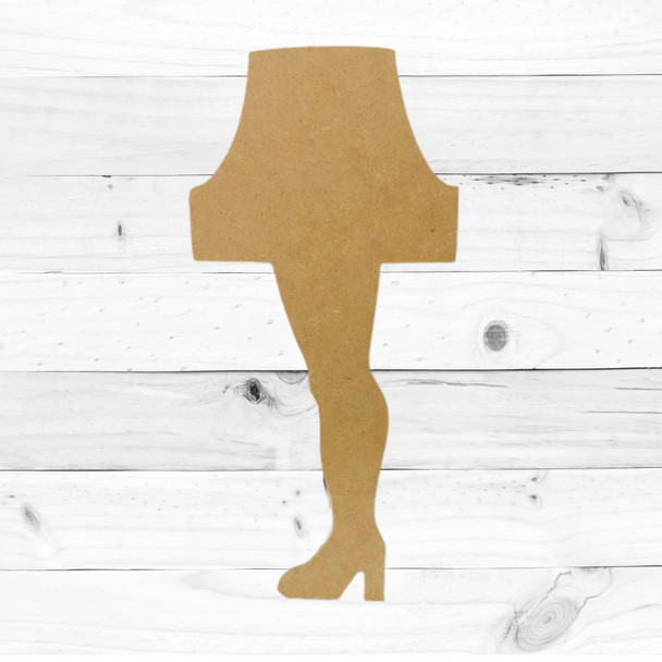 Leg Lamp,  Unfinished Cutout, Wooden Shape, Paintable Wooden MDF