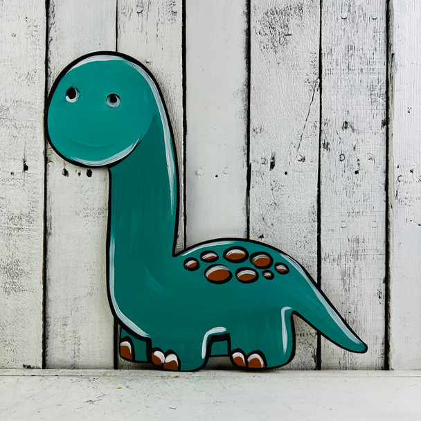 Baby Longneck Dinosaur Cutout, Unfinished Wall Decor Paint by Line