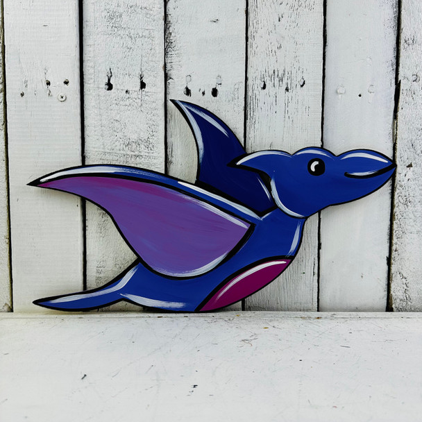 Baby Pterodactyl Dinosaur Cutout, Unfinished Wall Decor Paint by Line
