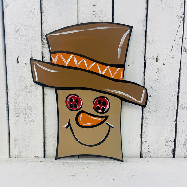 Reversable Santa and Scarecrow Head,  Kids Craft Shape, Paintable Wooden Craft, Unfinished Craft Shape