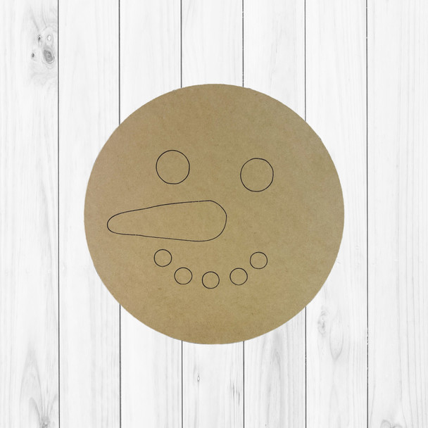 Snowman with carrot nose, Christmas Shape, Paint by Line