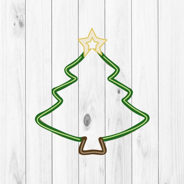 Christmas Tree Outline, Christmas Shape, Unfinished Wood Craft Shape
