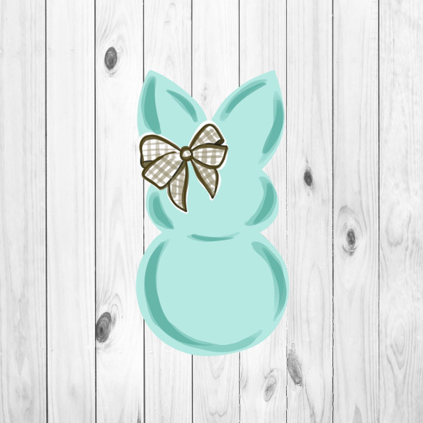 Easter Bunny with Bow, Easter Shape Unfinished Wood Cutout