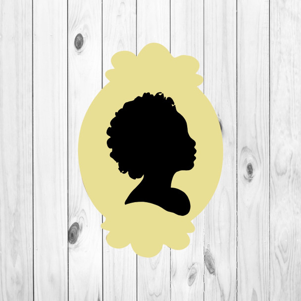 Silhouette of Lady Lydia, Kids Shape Unfinished Wood Cutout