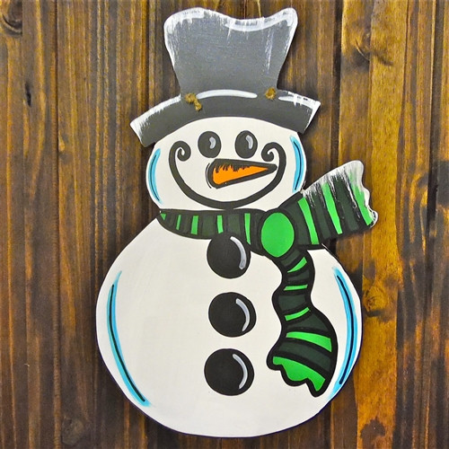 Snowman 2 Unfinished Cutout, Wooden Shape, Paintable Wooden MDF