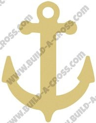 Chicago Anchor Unfinished Cutout, Wooden Shape, Paintable Wooden MDF