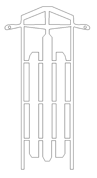 Sled Shape Sign Unfinished Wooden Cutout Craft