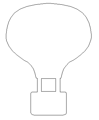 Hot air balloon Unfinished Cutout, Wooden Shape, Paintable Wooden MDF
