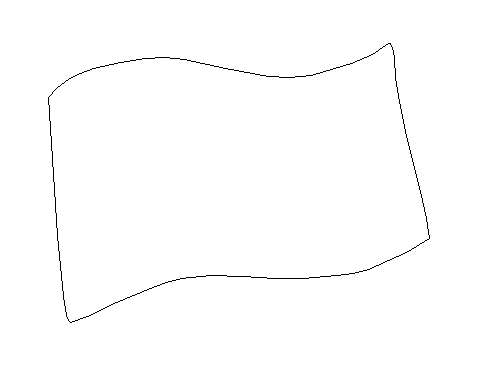 Waving Flag Unfinished Cutout, Wooden Shape, Paintable Wooden MDF