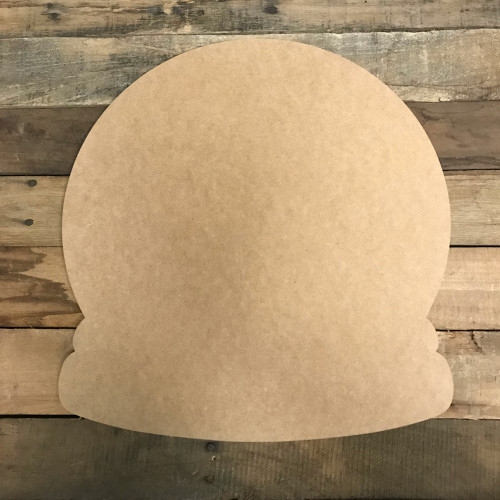 Snow Globe Unfinished Cutout, Wooden Shape, Paintable Wooden MDF
