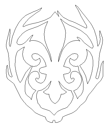 Fleur De Lis Antler Unfinished Cutout, Wooden Shape, Paintable Wooden MDF
