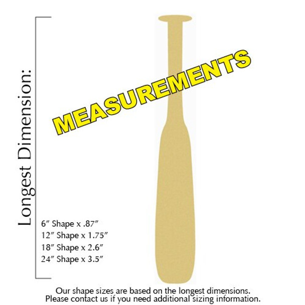 Bat Unfinished Cutout measurements