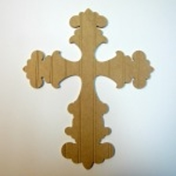 Unfinished Wooden Cross 36 Beadboard  Paint-able Wall Hanging Stackable