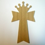 Unfinished Wooden Cross 7 Beadboard Paint-able Wall Hanging Stackable