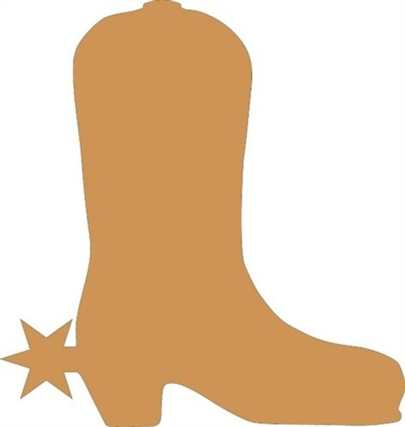 Boot With Star Unfinished Cutout