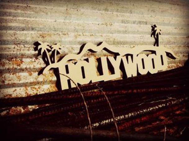 Hollywood Hills Unfinished Cutout, Wooden Shape, MDF DIY Craft