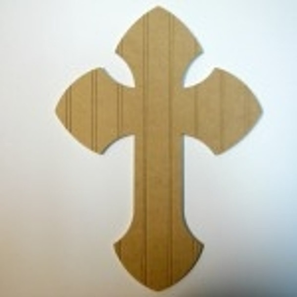 Unfinished Wooden Cross 1 Beadboard  Paint-able Wall Hanging Stackable