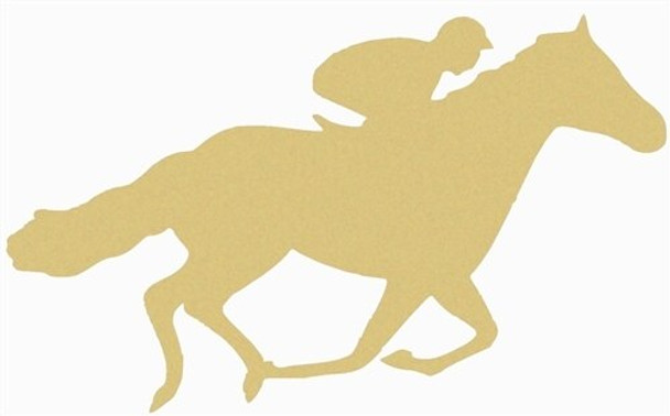 Horse with Rider Unfinished Cutout