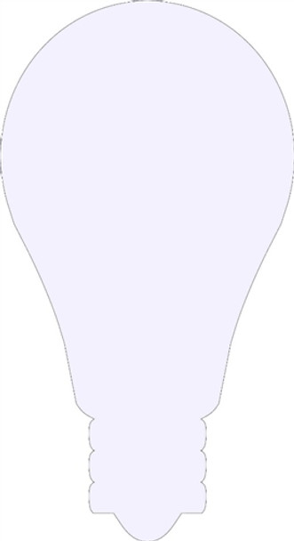 Light Bulb Unfinished Cutout, Wooden Shape,  Paintable MDF DIY Craft