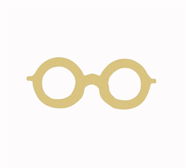 Men's Glasses Unfinished Cutout, Wooden Shape, Paintable Wooden MDF