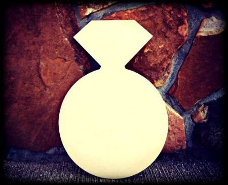 New York Diamond Ring Unfinished Cutout, Wooden Shape, MDF DIY Craft