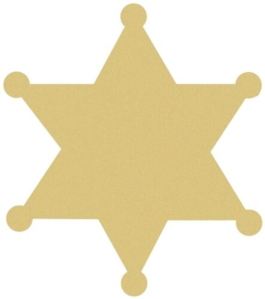 Sheriff Badge Unfinished Cutout