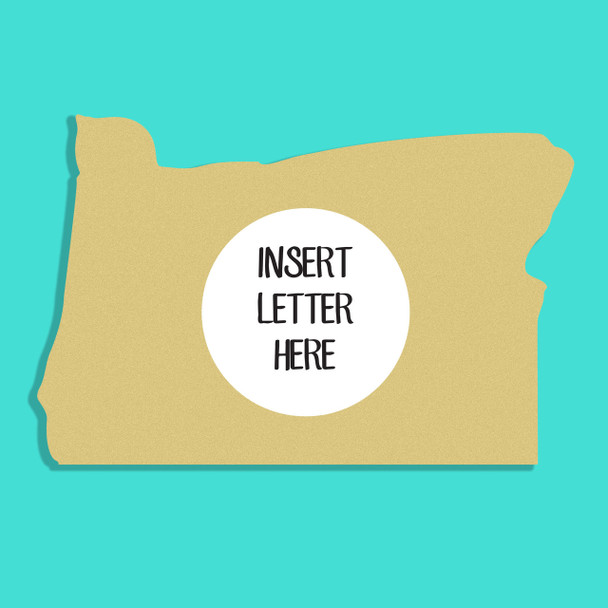 Oregon Frame Letter Insert Wooden Monogram Unfinished DIY Craft