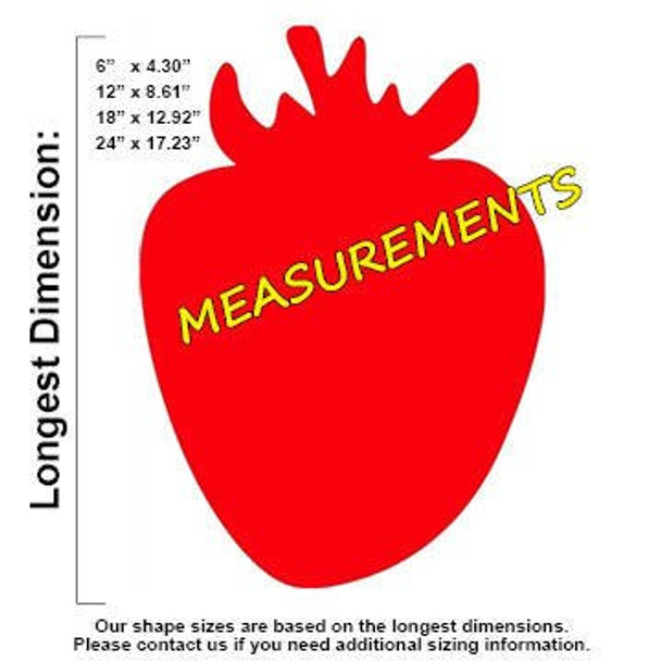 Strawberry Unfinished Cutout measurements