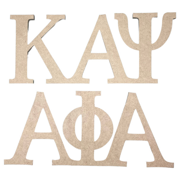 3-Letter Greek Personalized Custom Monogram Wall Decor; Sized by WIDTH