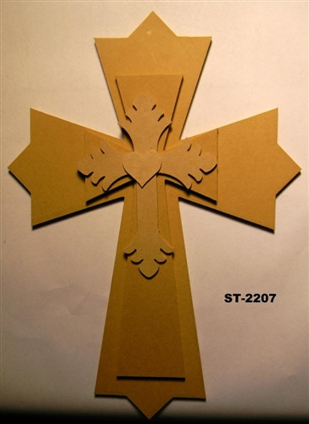 Unfinished Wooden Stacked Kit 7 Layered Crosses 22'' Sets Paintable
