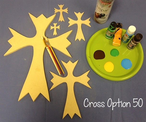 UNFINISHED WOODEN CROSS Paint-able WALL HANGING STACKABLE CROSS(50)