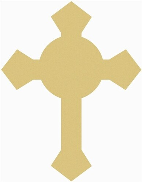 UNFINISHED WOODEN CROSS PAINTABLE WALL HANGING