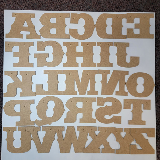 Unfinished Wooden Alphabet Letter, Wall Decor, Saddlebag Unpainted