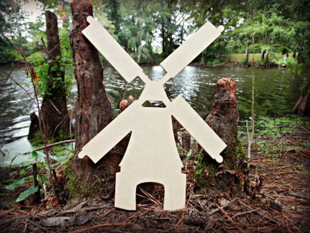 Windmill Unfinished Cutout, Wooden Shape, Paintable Wooden MDF DIY