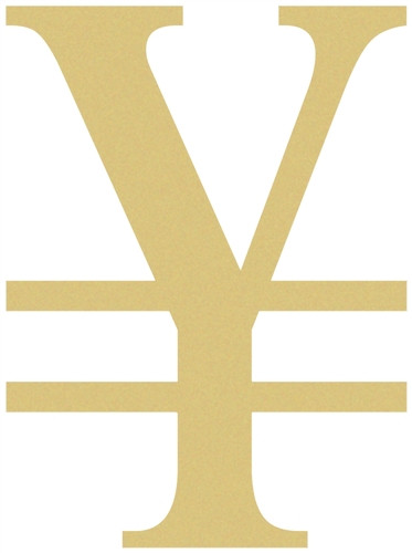Yen Unfinished Cutout, Wooden Shape, Paintable Wooden MDF