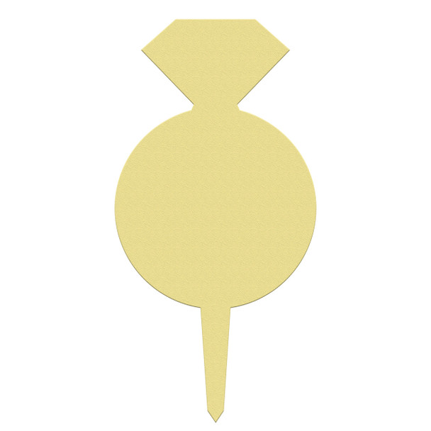 Unfinished outdoor DIY wooden yard art pattern diamond ring sign