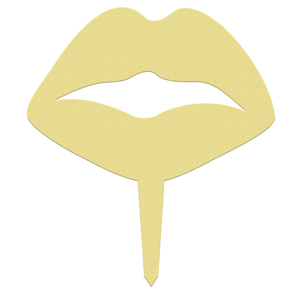Unfinished outdoor DIY wooden yard art pattern lips 2 sign