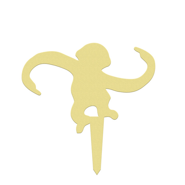 Unfinished outdoor DIY wooden yard art pattern monkey in a barrel sign