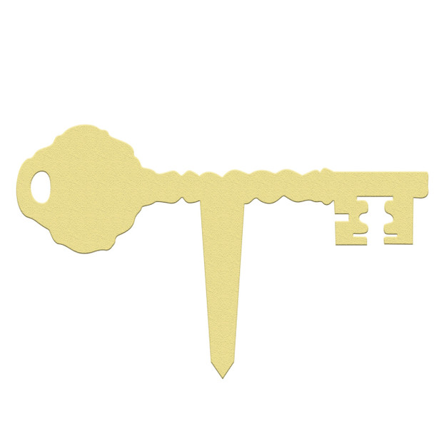 Unfinished outdoor DIY wooden yard art pattern old key sign