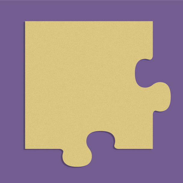 Puzzle Corner Unfinished Cutout, Wooden Shape, Paintable Wooden MDF