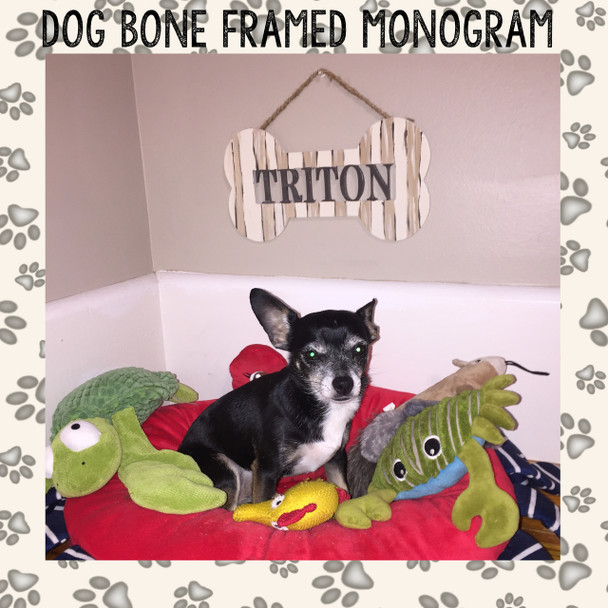 Dog Bone Framed Monogram Blog