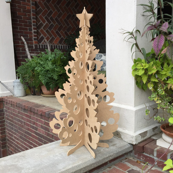 Free Standing Christmas Medium Size (41in) , Unfinished MDF