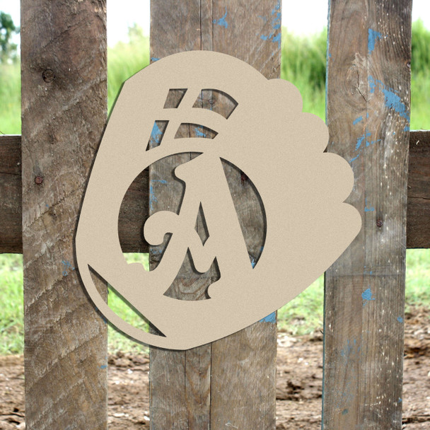 Baseball Glove Monogram Beltorian Letter Wooden - Unfinished  DIY