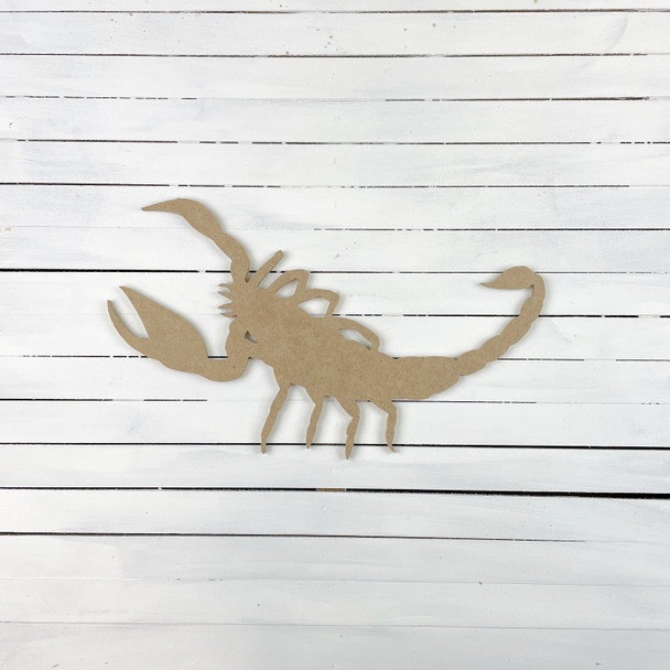 Scorpion Unfinished Cutout, Wooden Shape, Paintable Wooden MDF DIY